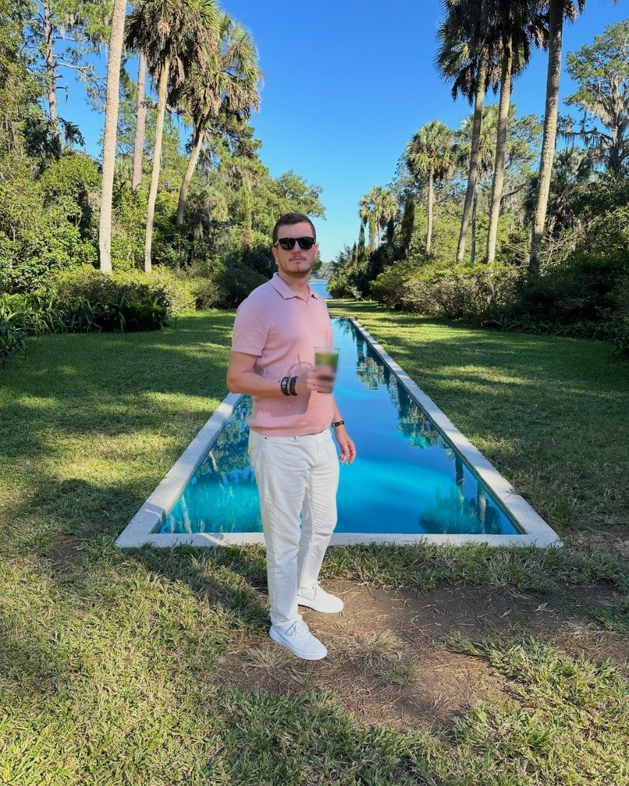 Emir Ceric in a garden in Tampa Bay